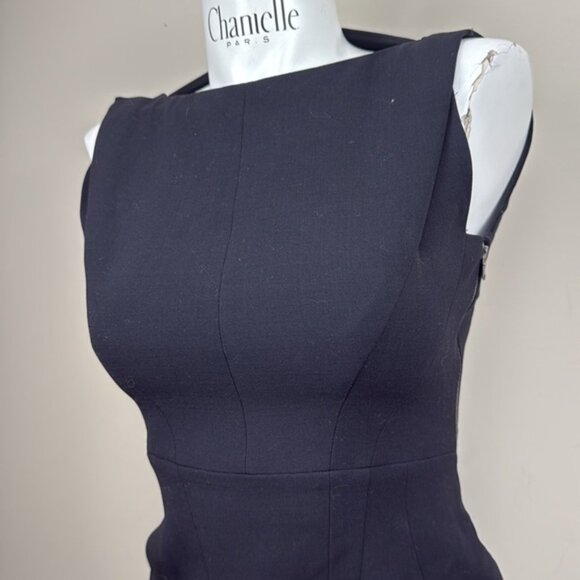 ANTONIO BERARDI Black Sleeveless Dress made in Italy 44 us 8 - Picture 3 of 14